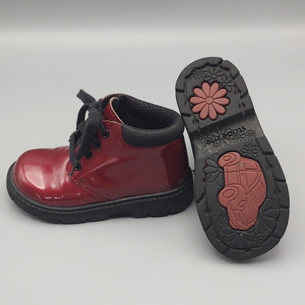 Stride Rite Red Patent Leather Boots Sz. 7.5